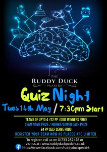 The Ruddy Duck Quiz Night Poster